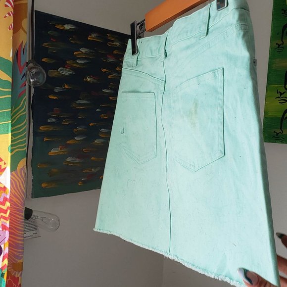 TORQOISE DENIM SKIRT H&M - Picture 2 of 2